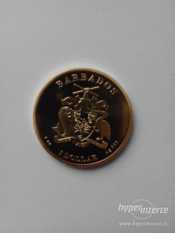 Stříbrná mince s kombinací černého ruthia a zlata - foto 3