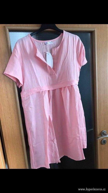 Nové růžové těhotenské šaty - foto 1