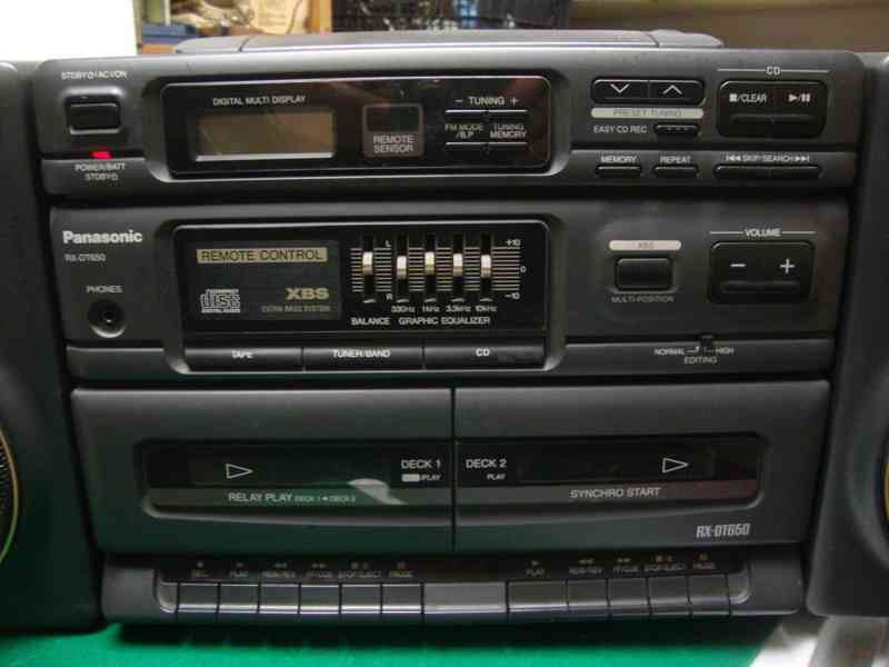 Rádio magnetofon CD Panasonic RX - DT 650 pěkný funkční - foto 4