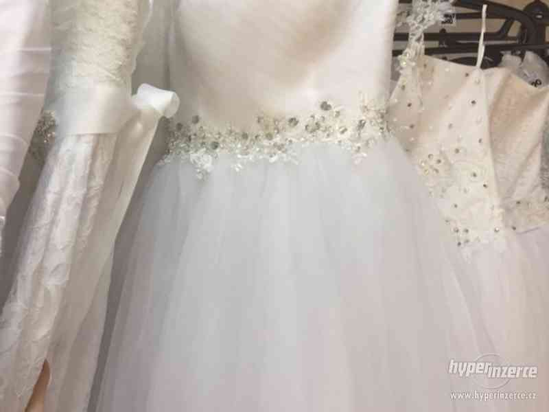 prodám nové svatební/plesové šaty velikosti L-XL - foto 6