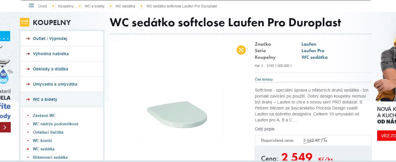 WC sedátko Laufen pro special s funkcí SoftClose. - foto 3