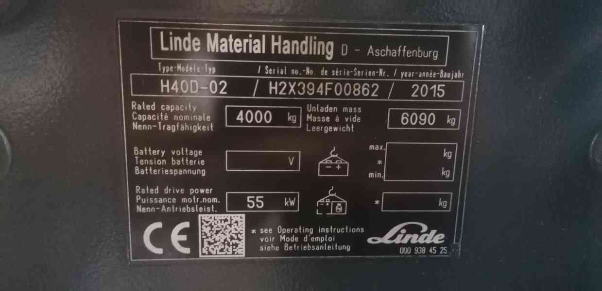 LINDE H40D-02 triplex, pozicionér s bočním posuvem - foto 8