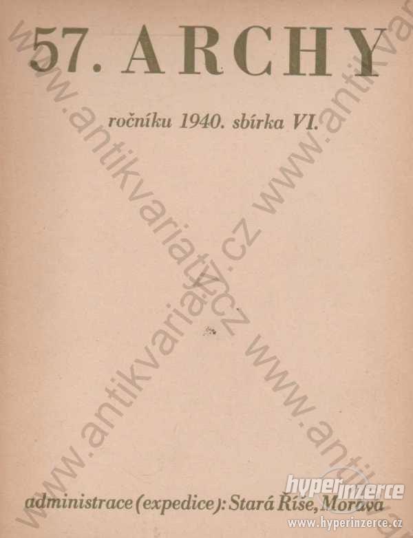 57. archy - ročníku 1940, sbírka VI. - foto 1