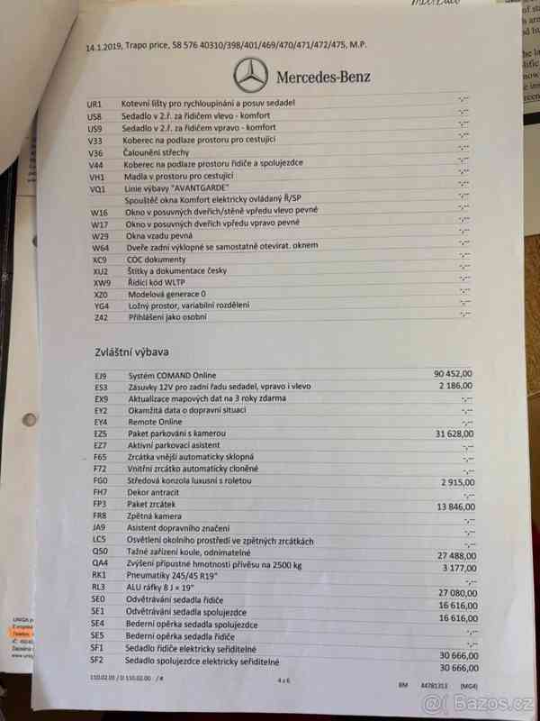 Mercedes-Benz Třídy V 2,2   250 d L Avantgarde 4MATIC - foto 16