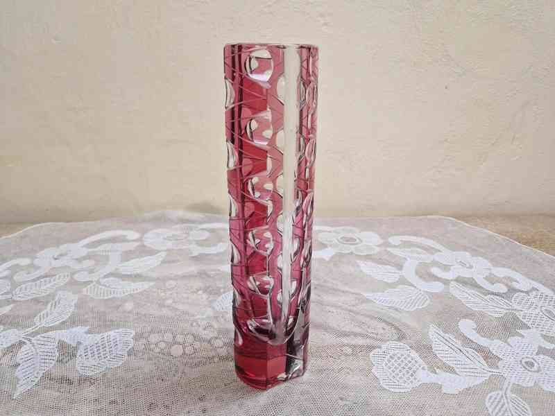 Zajímavá broušená Váza Karel Wunsch - foto 1