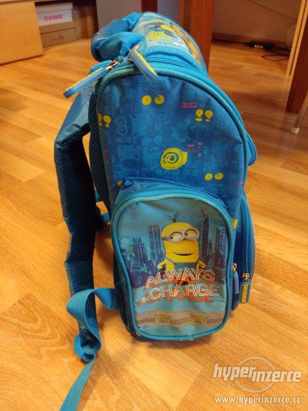 Školní batoh - modrý - vzor Mimoni - foto 2