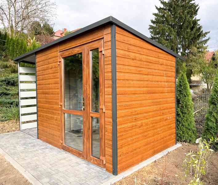 Zahradní domek 2,5x 2m + přístřešek 1,3m, spád dozadu TS511 - foto 2