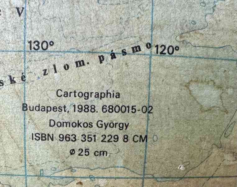 RETRO starý GLOBUS svítí!! - foto 7