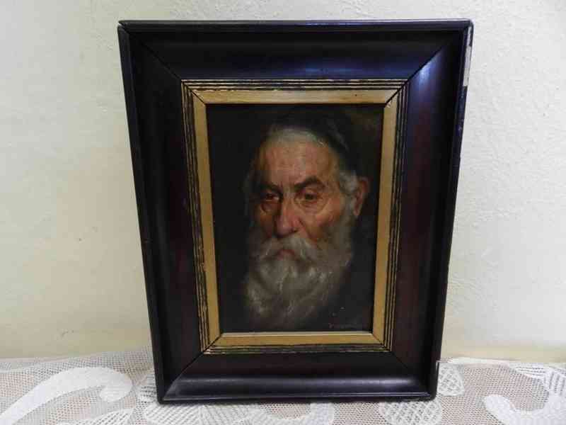Portrét Žida olej na kartonu Franz Obermuller - foto 1
