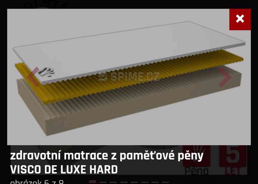 Matrace VISCO DE LUXE HARD  200x70x18 cm - foto 2
