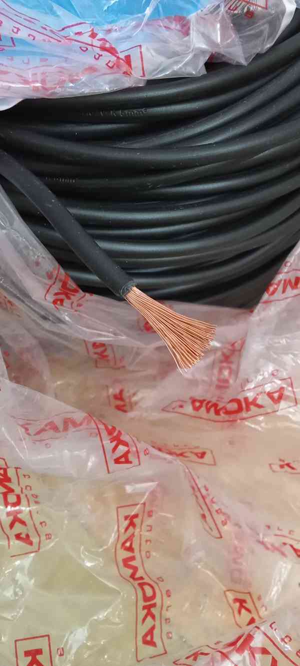 Vodič černý H07V-K 6mm lanko Délka 93 metrů Stav nový nepouž - foto 2