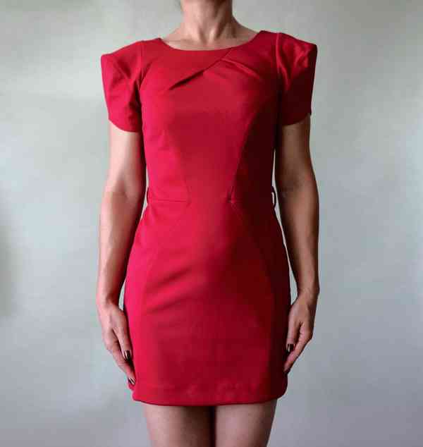 Červené origami minišaty River Island vel.34 - foto 5