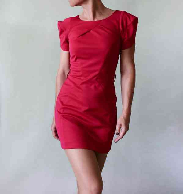 Červené origami minišaty River Island vel.34 - foto 2