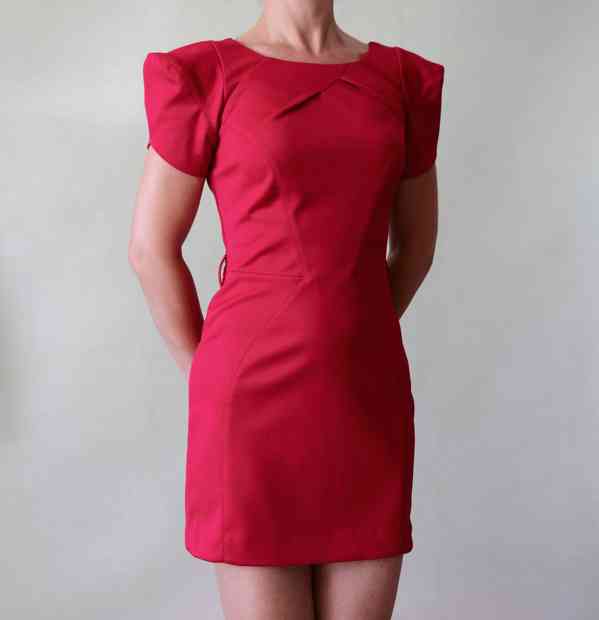 Červené origami minišaty River Island vel.34 - foto 4