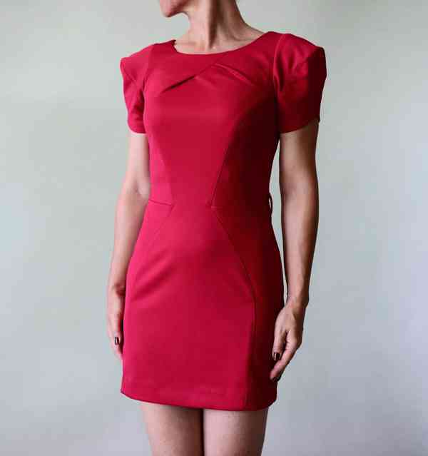 Červené origami minišaty River Island vel.34 - foto 3