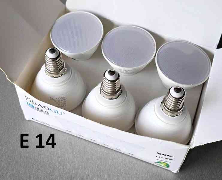 LED Žárovka E14 a GU10. + ZDARMA 12ks GU 10 ! - foto 1