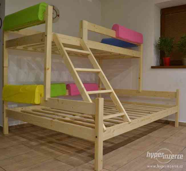 Nová patrová postel s rozšířeným lůžkem 140x200 cm - foto 1
