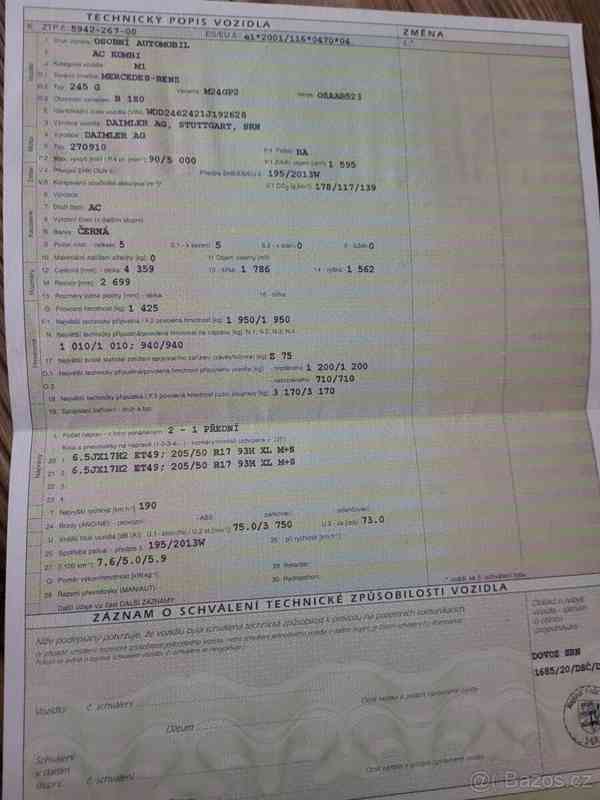 Mercedes-Benz Třídy B B180 benzin - foto 3