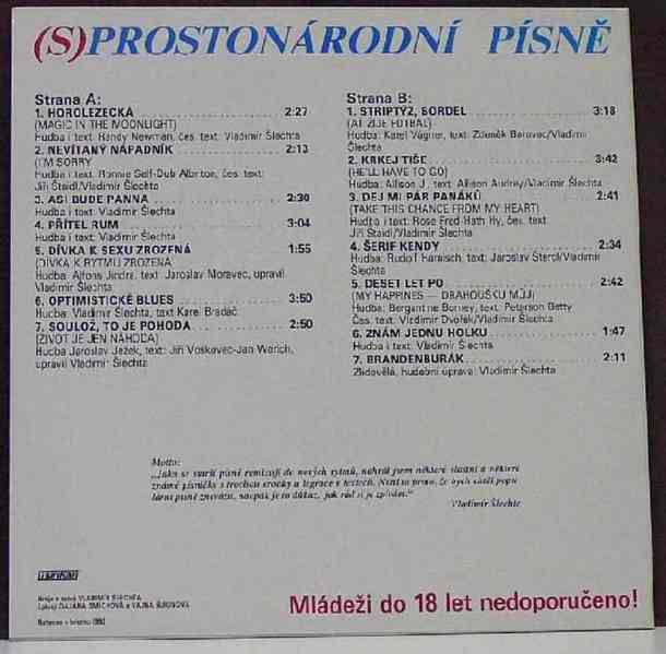 (S)prostonárodní Písně (LP) - foto 2