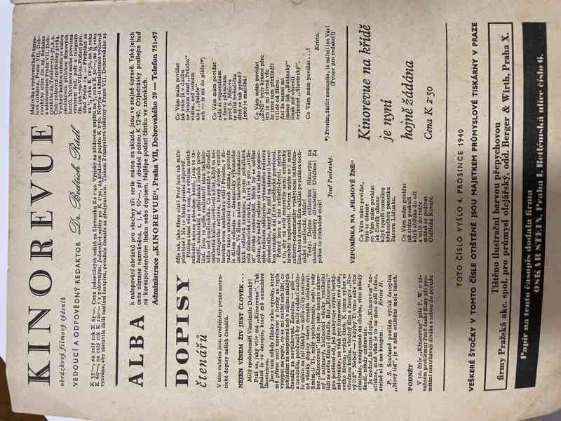 Kinorevue číslo 16 ročník VII z r. 1940 - foto 2