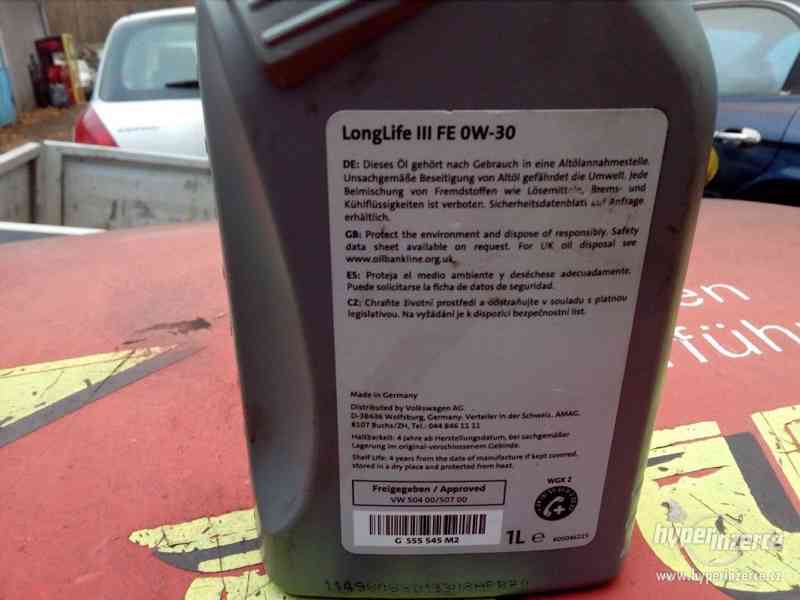 Motorový olej 0W30 LongLife III ORIGINAL VW, AUDI, ŠKODA... - foto 2