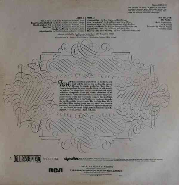 The Archies  –  This Is Love  (LP) - foto 2