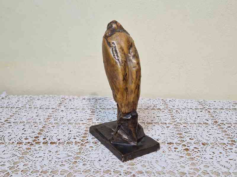 Krásná keramická plastika pták Marabu VDK Bechyně - foto 5