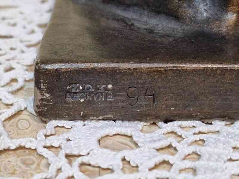 Krásná keramická plastika pták Marabu VDK Bechyně - foto 9