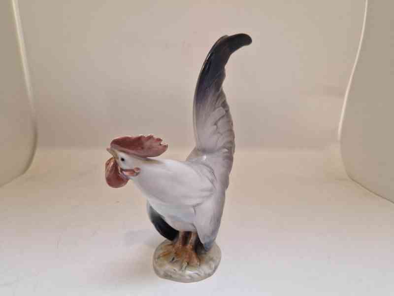 Porcelánová Plastika Kohout Kodaň Copenhagen - foto 3