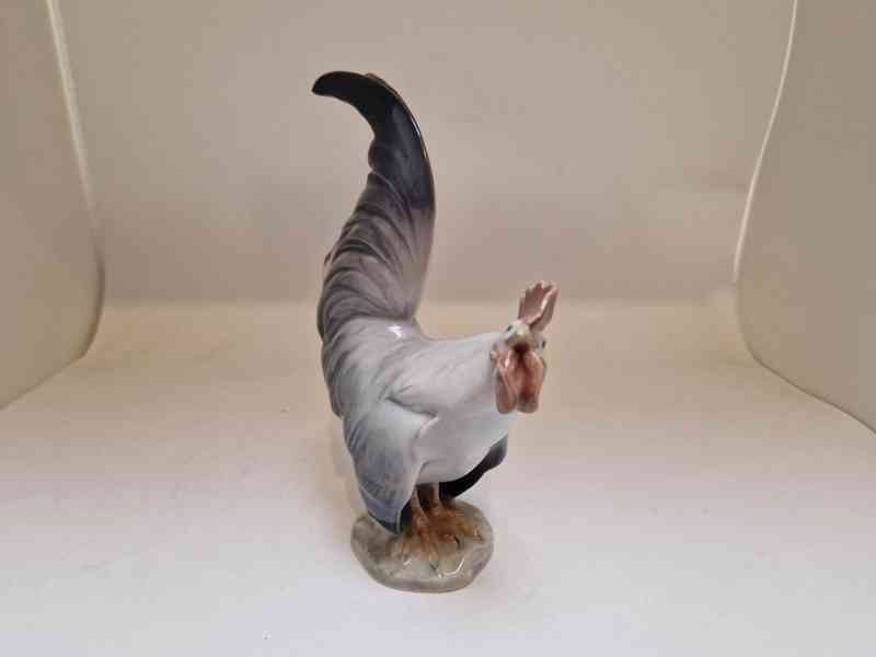 Porcelánová Plastika Kohout Kodaň Copenhagen - foto 2
