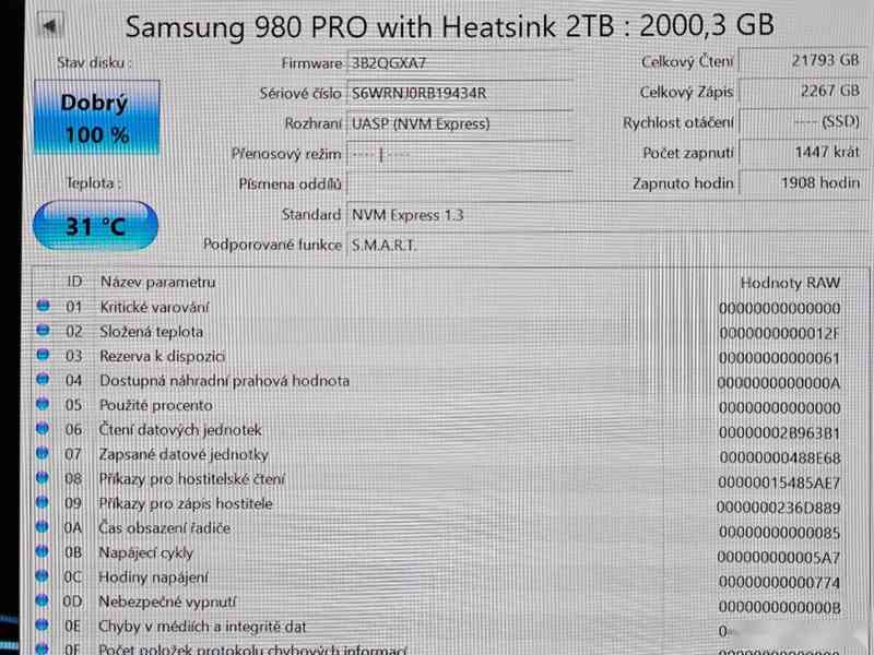 SSD SAMSUNG 980 PRO 2TB WITH HEATSINK - foto 7