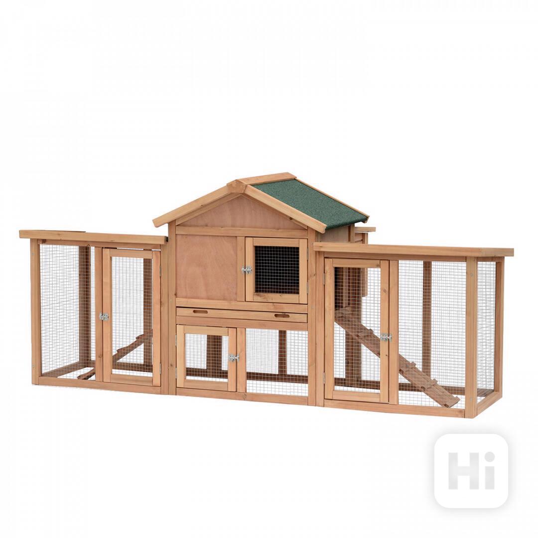 Dřevěný kurník s výběhem | 204 x 85 x 93 cm - foto 1