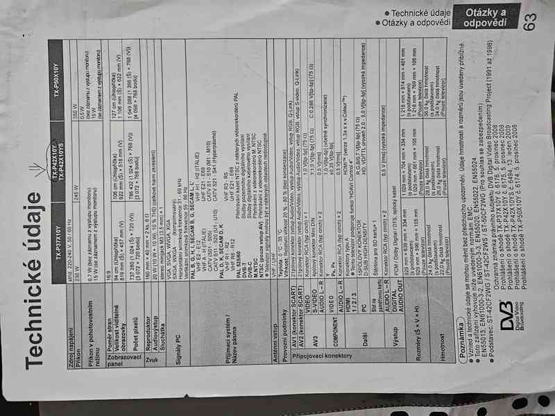 Plazmový televizor 106 úhlopříčka Panasonic - foto 3