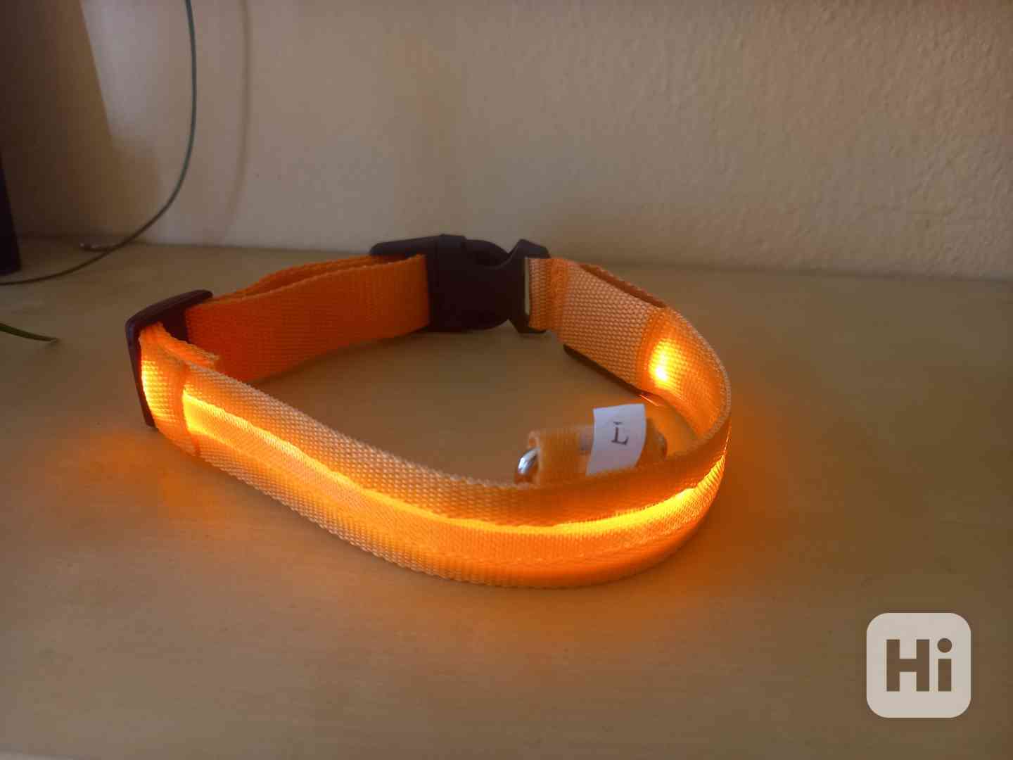 Svítící obojek vel. L + robustní vodítko - foto 1