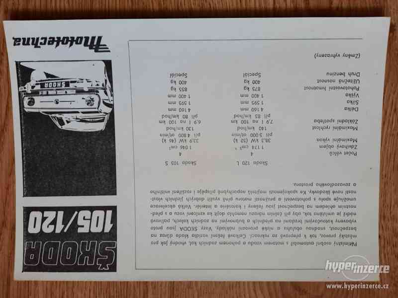 Škoda 105/120/Garde/Rapid - seznamy ND, příručky, prospekty - foto 14