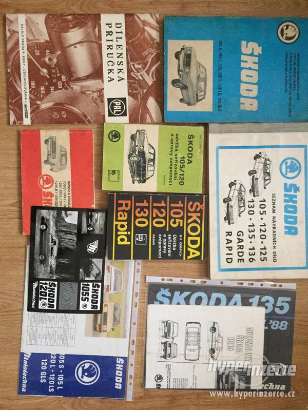 Škoda 105/120/Garde/Rapid - seznamy ND, příručky, prospekty