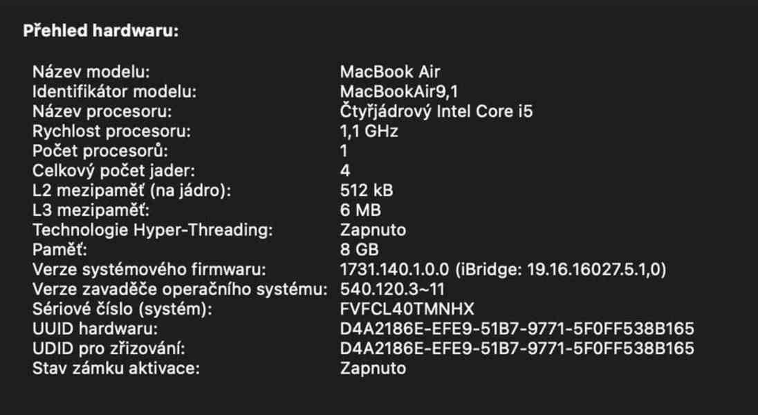 MacBook Air 2020 i5, 8GB, SDD 256 GB - foto 4