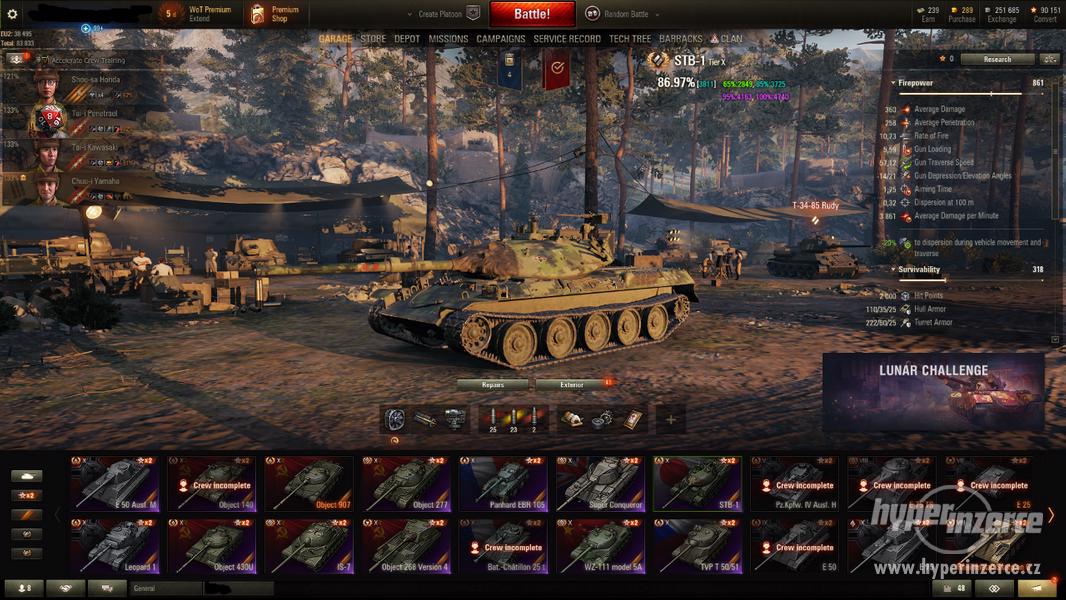 WOT UCET-Obj. 907, FIALOVE STATISTIKY - foto 2