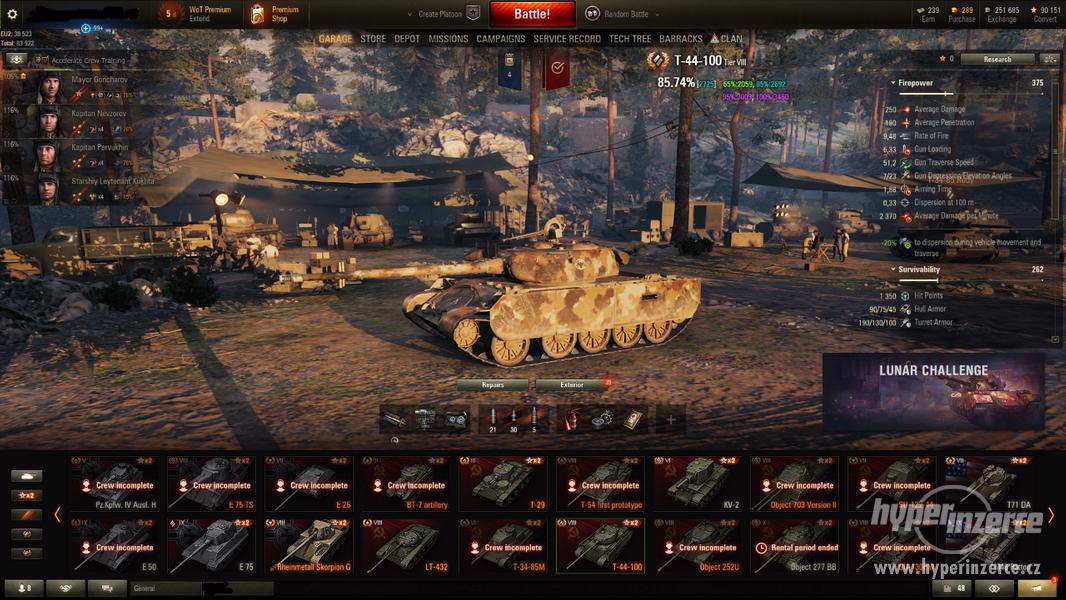 WOT UCET-Obj. 907, FIALOVE STATISTIKY - foto 3