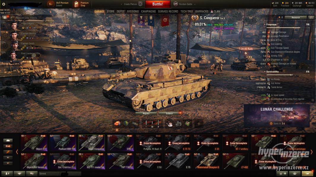 WOT UCET-Obj. 907, FIALOVE STATISTIKY - foto 5