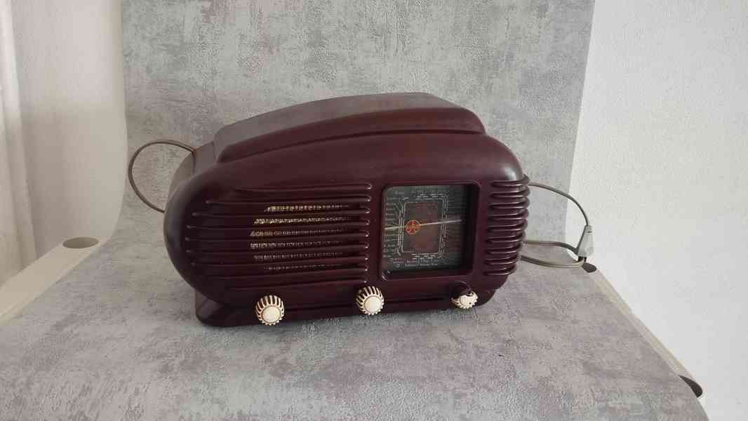 Stare bakelitové rádio TALISMAN.- dekorace, sbírka, díly - foto 15
