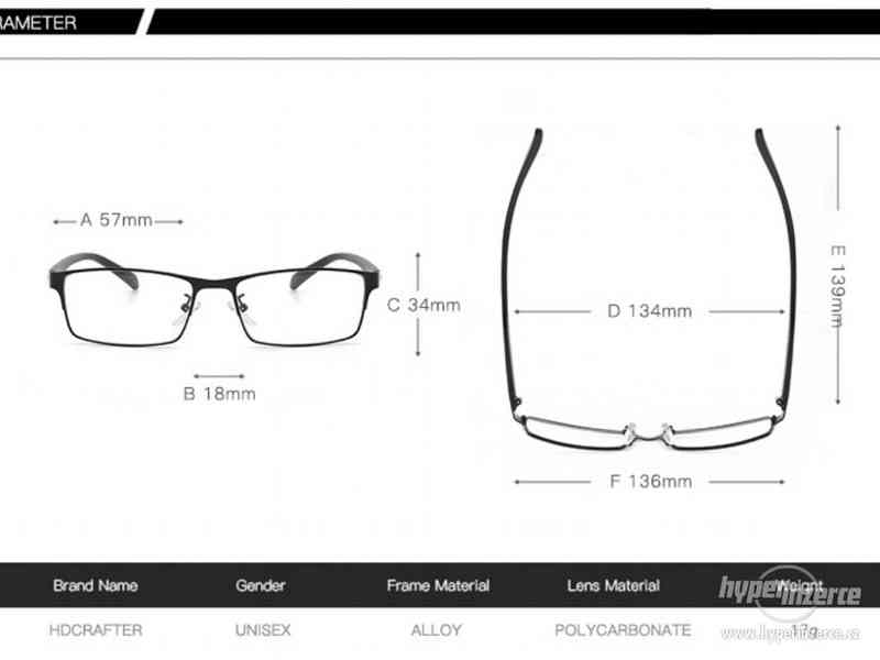 Módní počítačové nedioptrické brýle - tzv. Googles brýle - foto 3