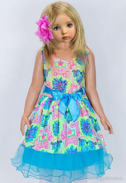 Nádherné dívčí květinové luxusní šaty - foto 3