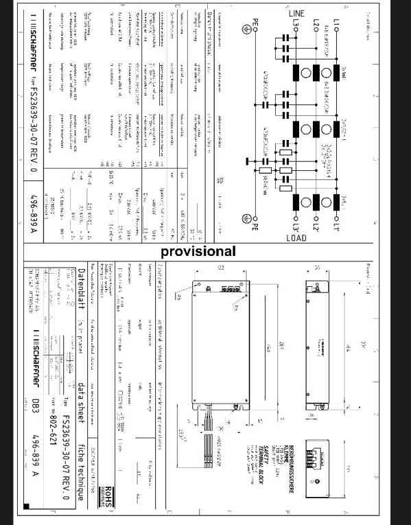 Třífázový Síťový filtr pro měniče frekvence SCHAFFER FS23639 - foto 9