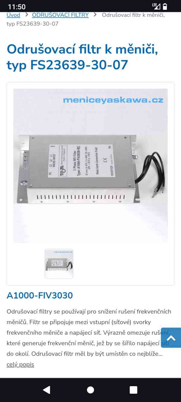 Třífázový Síťový filtr pro měniče frekvence SCHAFFER FS23639 - foto 5