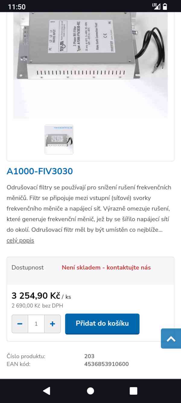 Třífázový Síťový filtr pro měniče frekvence SCHAFFER FS23639 - foto 7