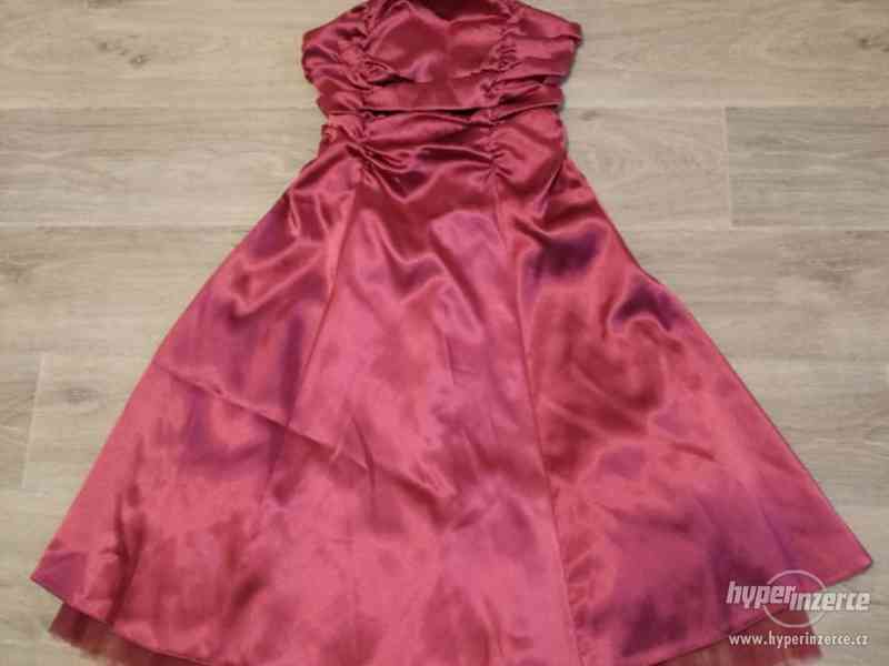 Dámské plesové šaty korzetové, růžové - foto 1