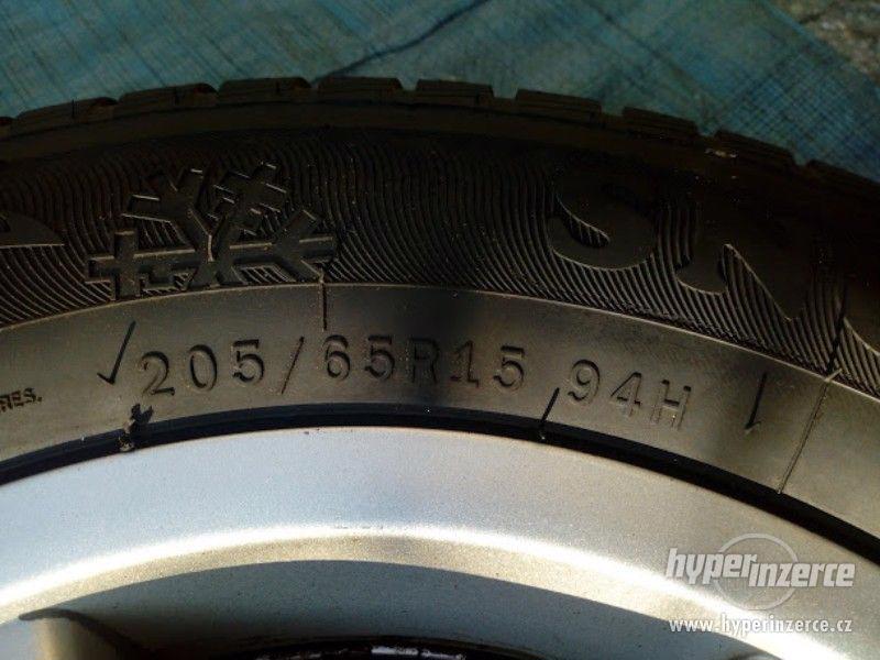 Prodám sadu AL disků 15" včetně zimních pneu. - foto 2