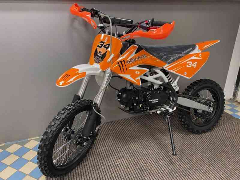 Motocykl Dirt bike Thunder 125cc 17/14 oranžový model 2022 - foto 3