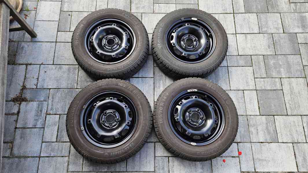 Škoda Fabia zimní pneumatiky 165/70R14 disky 5Jx14 5x100 - foto 2